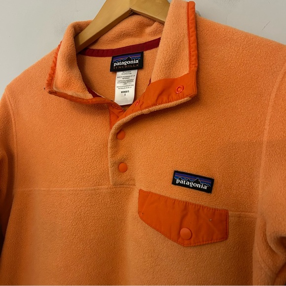 Patagonia Women's Lightweight Synchilla Snap-T Pullover Orange - Picture 5 of 5